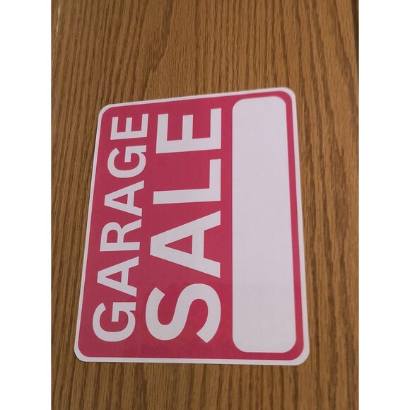 Garage Sale Sign Red For Sale Durable Waterproof Sticker Vinyl Decal (3 Pack) - Picture 5 of 5